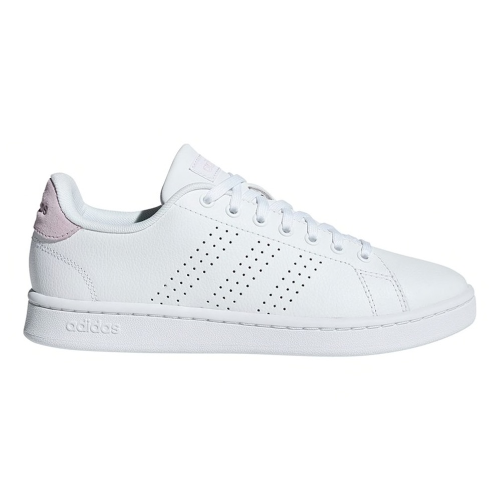 Pink and white adidas sneakers